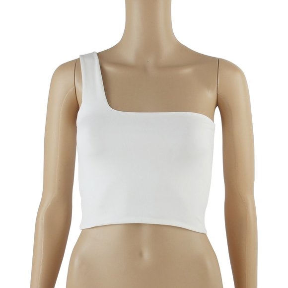 Women White Top Summer One Shoulder - Picture 5 of 12